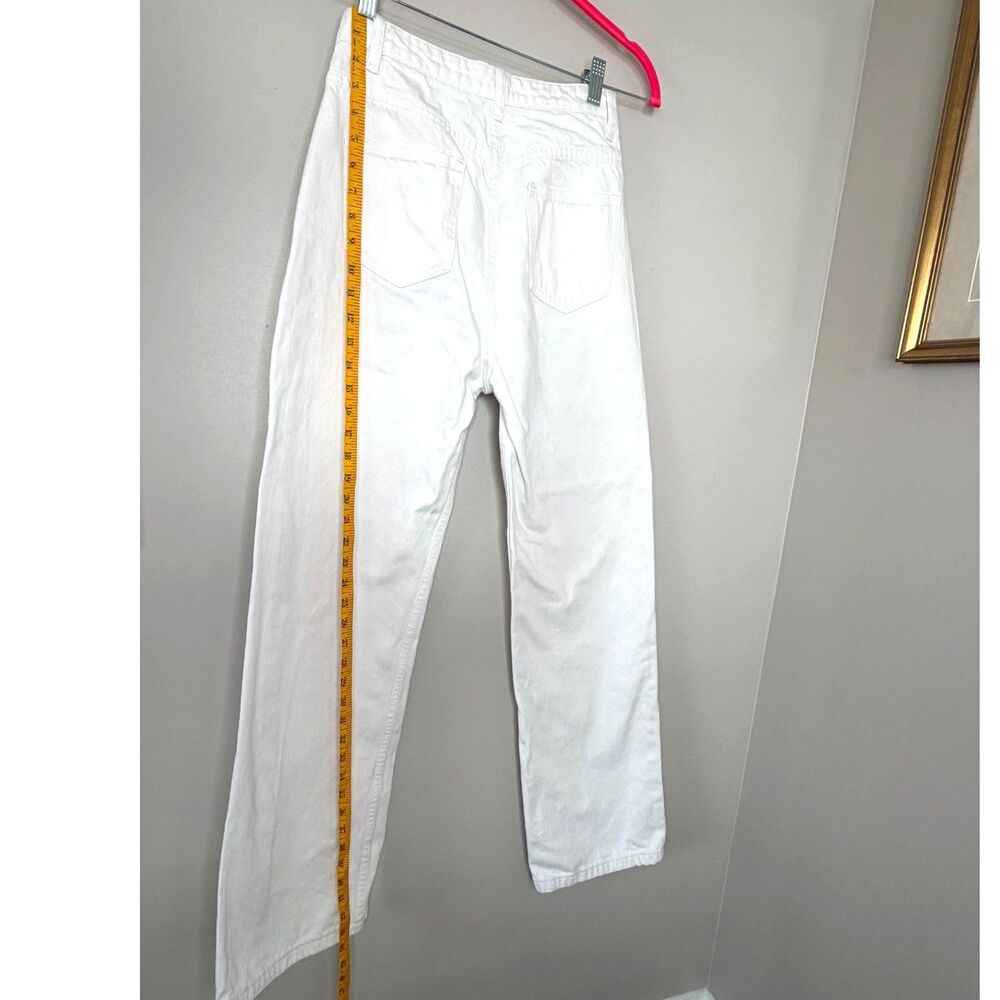 Grey Lab Los Angeles White Jeans Size 27 High Rise Straight Wide Leg Denim - Picture 4 of 6